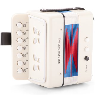 Accordion with music book - white